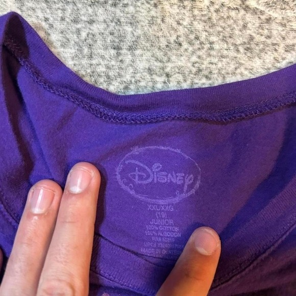 Women's vintage Y2K aop Disney Mickey Mouse purple shirt  Size kids XXL - Picture 2 of 3